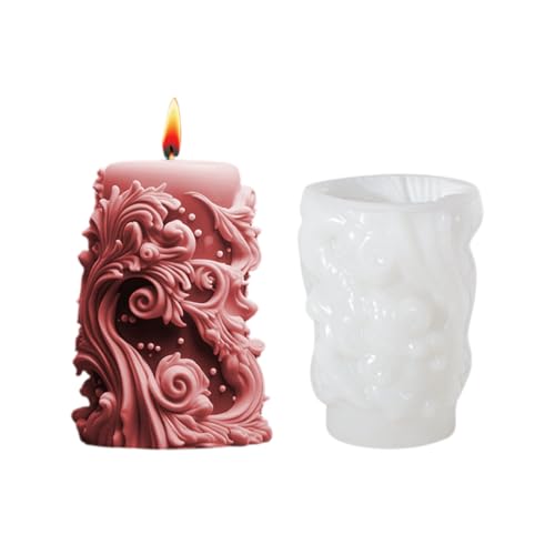 HASTHIP® Cylindrical Candle Mold, Silicone Candle Mold for Making 3D Unique Resin Wax Candles, DIY Epoxy Resin Molds for Home Decor Craft Supplies HASTHIP® Cylindrical Candle Mold, Silicone Candle Mold for Making 3D Unique Resin Wax Candles, DIY Epoxy Resin Molds for Home Decor Craft Supplies